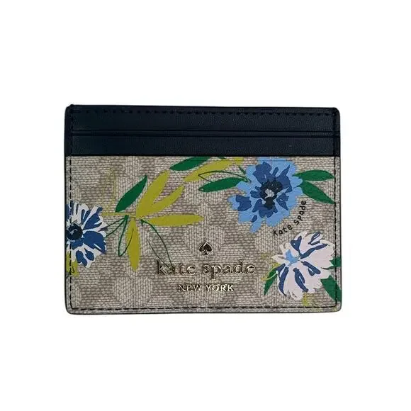 カードケース・名刺入れ Kate Spade KK914 Spade Flower Floral Small Slim Card Holder Spade Flower Floral Small Slim Card Holder | Kate Spade Outlet